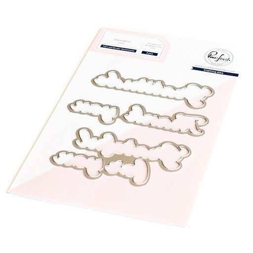 PinkFresh Studio - Fall Leaf Border Sentiments - Die -162022 - 3 pcs