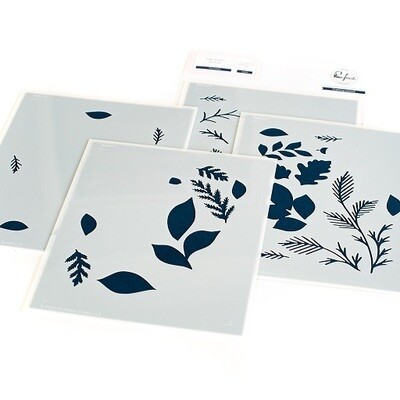 PinkFresh Studio - Fall Foliage - Layered Stencil - 162222 - 4 pcs