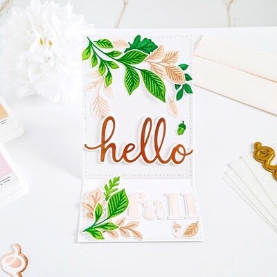 PinkFresh Studio - Fall Foliage - Layered Stencil - 162222 - 4 pcs