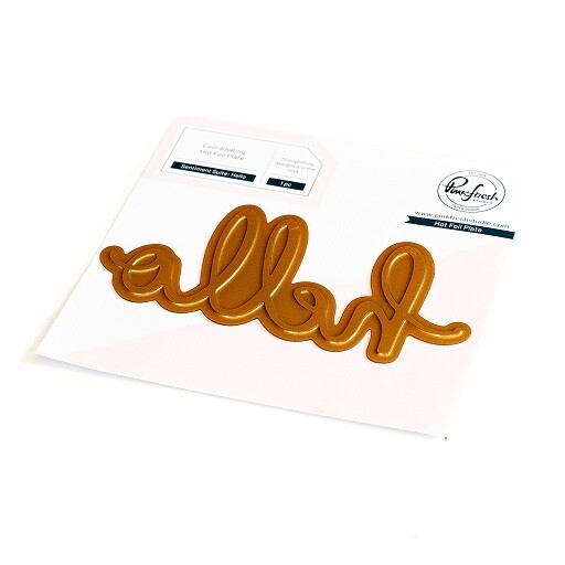 PinkFresh Studio - Sentiment Suite - Hello - Hot Foil Plate - 162822