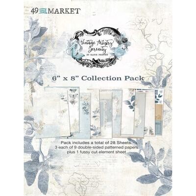 49 & Market - Vintage Artistry - Serenity Collection - 6" x 8" - paper Pack - VAS38015 - 28 Sheets