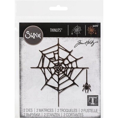 Sizzix - Thinlets Dies - Designed By Tim Holtz - Halloween - Spider Web - 664747 - 2 pcs