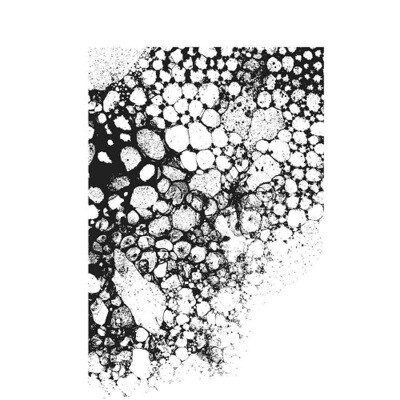 Tim Holtz - Art Gone Wild - Cling Rubber Stamp - Bubbles with Grid Block - CMS449 - 7&quot; x 8.5&quot;