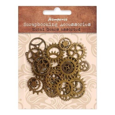 Stamperia - Metal Gear Packs - Assorted Sizes from 1-2cm - SBA406