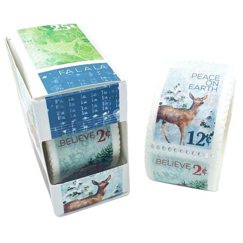 49 &amp; Market - ArtOptions - Postage Washi Tape - Holiday Wishes Collection - AHW38329