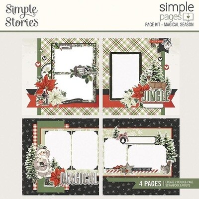 Simple Stories - Simple Pages Layout Kit - Magical Season - Magical Season Collection - RC16034 - 4 Pages