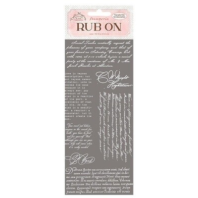 Stamperia - Create Happiness Collection - Rub On Transfers - Writing - White - DFLRB02