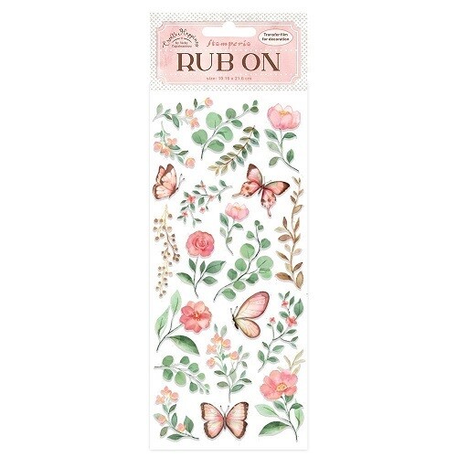 Stamperia - Create Happiness Collection - Rub On Transfers - Flowers &amp; Butterflies - DFLRB03