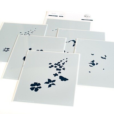 PinkFresh Studio - Happy Dance - Layered Stencil - 168422 - 6 pcs