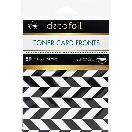 iCraft - Deco Foil - A2 - Toner Card Fronts - Chic Chevron - DF5583 - 8pcs