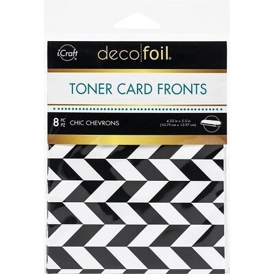 iCraft - Deco Foil - A2 - Toner Card Fronts - Chic Chevron - DF5583 - 8pcs