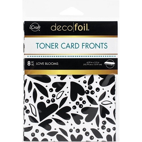 iCraft - Deco Foil - A2 - Toner Card Fronts - Love Blooms - DF5593 - 8pcs