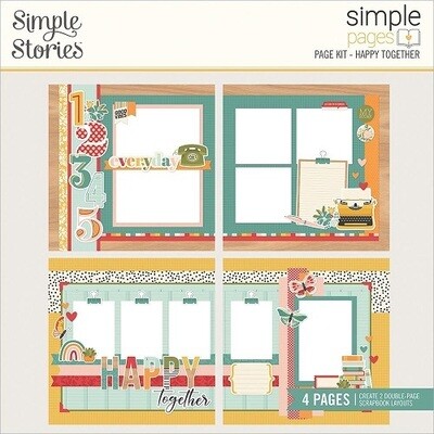 Simple Stories - Simple Pages Layout Kit - Happy Together - Hello Today Collection - HTO14430