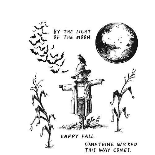 Stampers Anon - Tim Holtz - Cling Rubber Stamp - Scarecrow - 7&quot; x 8.5&quot; - CMS451