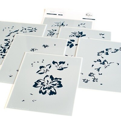 PinkFresh Studio - Grow Wild - Layered Stencil - 168722 - 6 pcs