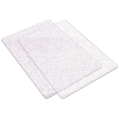 Sizzix - Cutting Pads - Standard - with Silver Glitter - Set of 2 - 662140