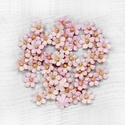 Nicole Crafts - Little Birdie - Beaded Micro Petals - Flowers - 60 pcs