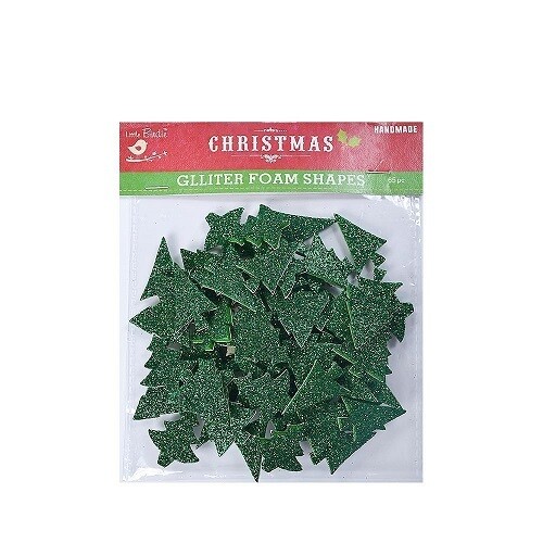 Nicole Crafts - Little Birdie - Christmas Embellishments - Foam Shapes - Christmas Trees - CR75325