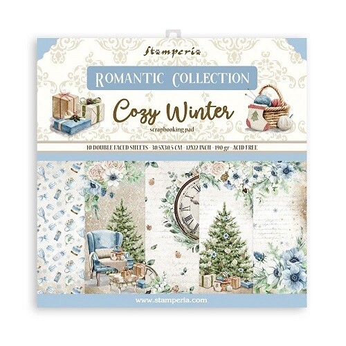 Stamperia - Romantic Collection - Cozy Winter - 12 x 12 Paper - SBBL120