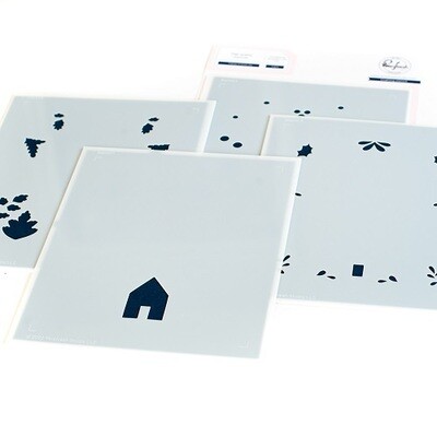 PinkFresh Studio - Tidings of Great Joy - Layered Stencil - 174122 - 4 pcs