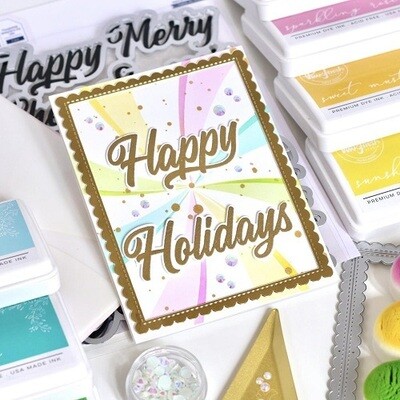 PinkFresh Studio - Brushed Sentiments Holiday - Die - 174322