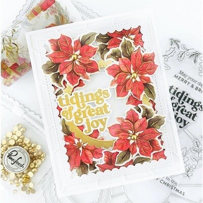 PinkFresh Studio - Holiday Elements - Layered Stencil  - 4" x 9" - 175622 - 6 pcs