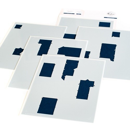 PinkFresh Studio - Holiday City - Layered Stencil - 175922 - 5 pcs