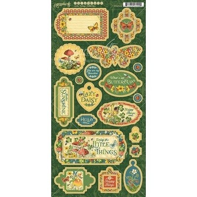 Graphic 45 - Little Things Collection - Chipboard Die-Cuts - 6" x 12.5' - G4502529