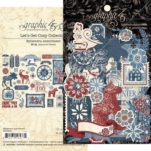 Graphic 45 - Let&#39;s Get Cozy Collection - Ephemera - G4502516 - 39 pcs