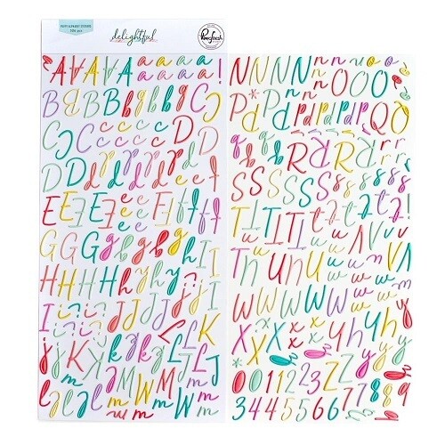 PinkFresh Studio - Puffy Alphabet Stickers - Delightful Collection - 159822 - 306 pcs