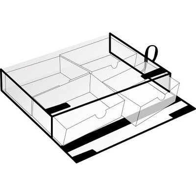 Totally Tiffany - Storage - Supply Case with 4 drawers - TTSASC4D - case Sizde 12" x 9"
