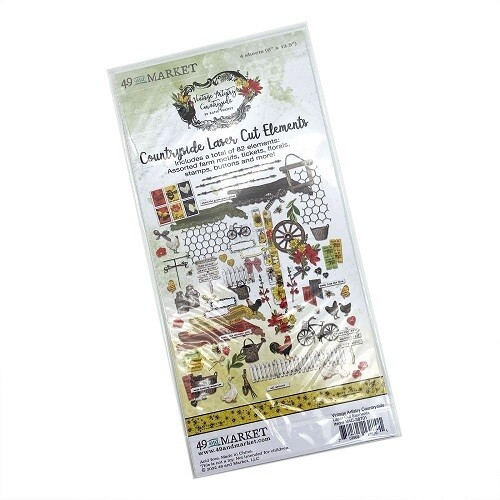 49 &amp; Market - Vintage Artistry - Countryside Collection - Laser Cut -Wildflowers - VAC38718