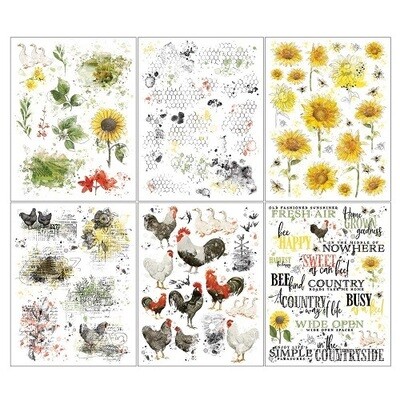 49 &amp; Market - Vintage Artistry - Countryside - Collection - Rub On Transfers - 6" x 8" - VAC38725 - 6 Sheets
