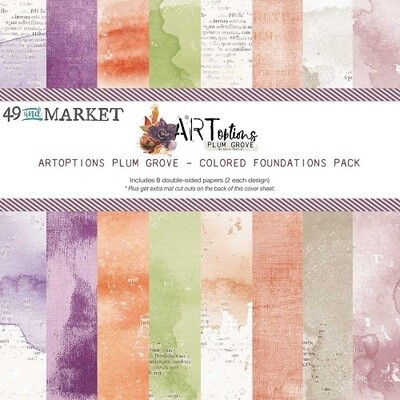 49 &amp; Market - ArtOptions - Plum Grove Collection - 12&quot; x 12&quot; - Paper Pack - Foundations - APG39197 - 8 sheets
