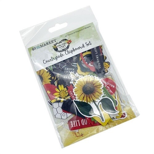 49 &amp; Market - Vintage Artistry - Countryside Collection - Chipboard Bits - VAC38787 - 63 pcs