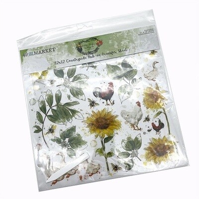 49 &amp; Market - Vintage Artistry - Countryside Collection - 12 x 12 Rub On Transfer - VAC38732