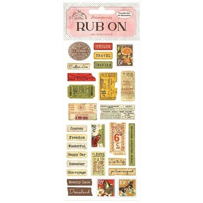 Stamperia - Create Happiness Collection - Rub On Transfers - Labels - DFLRB13