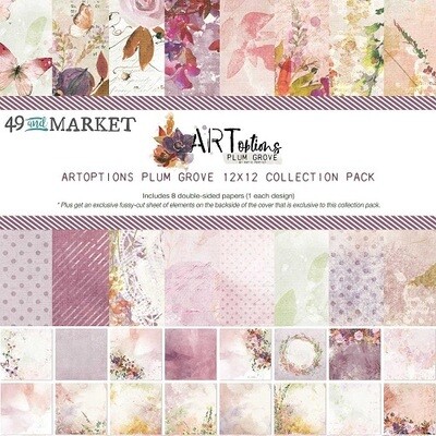 49 &amp; Market - ArtOptions - Plum Grove Collection - 12&quot; x 12&quot; - Paper Pack - APG38688 - 8 sheets