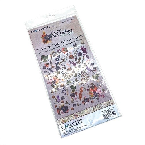 49 &amp; Market - ArtOptions - Plum Grove Collection - Laser Cut - Wildflowers - APG38503 - 85 pcs