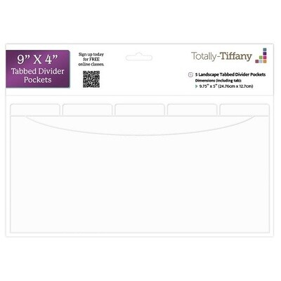 Totally Tiffany - Divider Pockets - 9" x 4" - TT-SLM-TDP9x4 - 5 pack