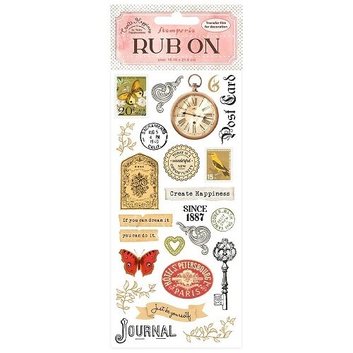 Stamperia - Create Happiness Collection - Rub On Transfers - Journals - DFLRB12