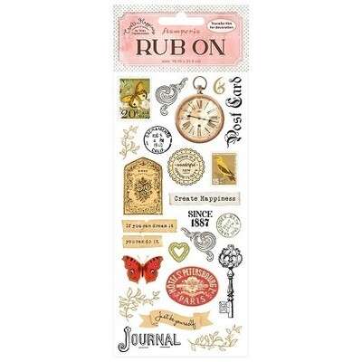 Stamperia - Create Happiness Collection - Rub On Transfers - Journals - DFLRB12