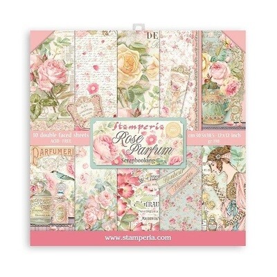 Stamperia - Rose Parfum Collection - 12 x 12 Paper Pack - SBBL125 - 10 Sheets