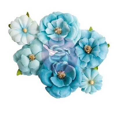 Prima Marketing - Mulberry Paper Flowers - Aquarelle Collection - P659684 - 6 pcs