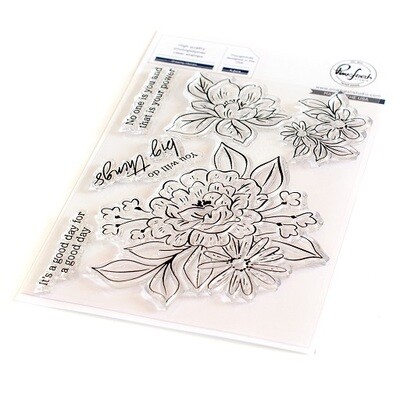 PinkFresh Studio - Clear Stamp - Dreamy Florals - 4&quot; x 6&quot; - 176622
