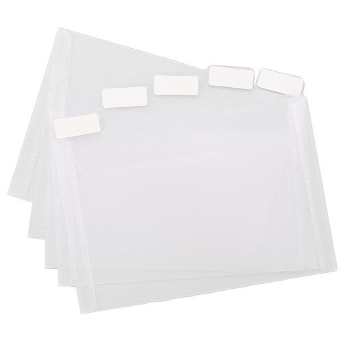 Totally Tiffany - Storage Envelopes - Tabbed Divider Pockets - 4&quot; x 6&quot; - FF4X6PKT - 5 Pcs
