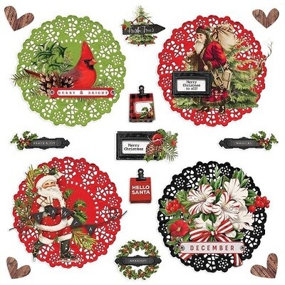 Simple Stories - Simple Vintage Christmas Lodge - Chipboard Clusters - SVCL18426 - 15 pcs