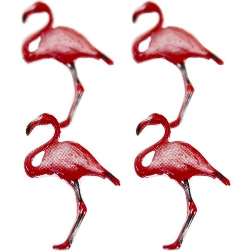Eyelet Outlet - Brads - Pink Flamingoes - 12 pcs