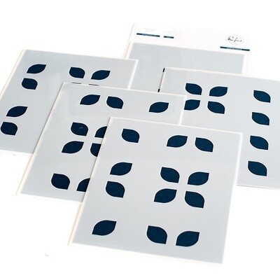 PinkFresh Studio - Overlapping Geo Leaf - Layered Stencil - 181722