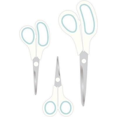 We R Memory Keepers - Scissors -  White/Mint - 60000395 - 3 Pack
